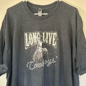 Dark Gray “Long Live Cowboys” tee